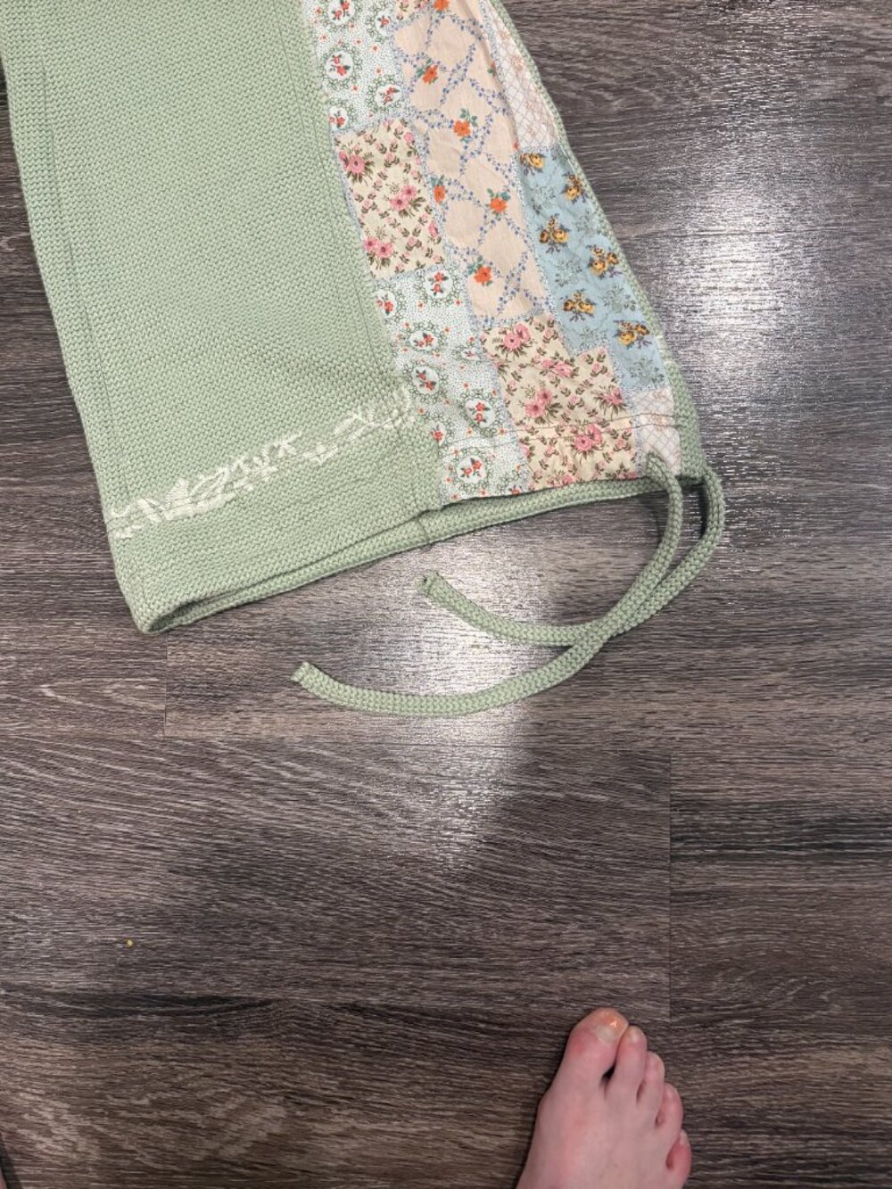 POL NWT Green patchwork pants with flowers size Large - Picture 6 of 6